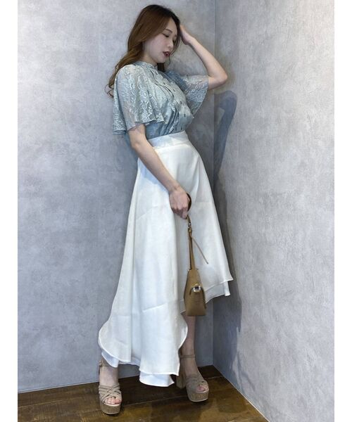 dazzlin（ダズリン）の「シアージャカードイレヘムスカ-ト（スカート・レディース・グレー/ベージュ・SMALL/MEDIUM）」の10枚目の写真