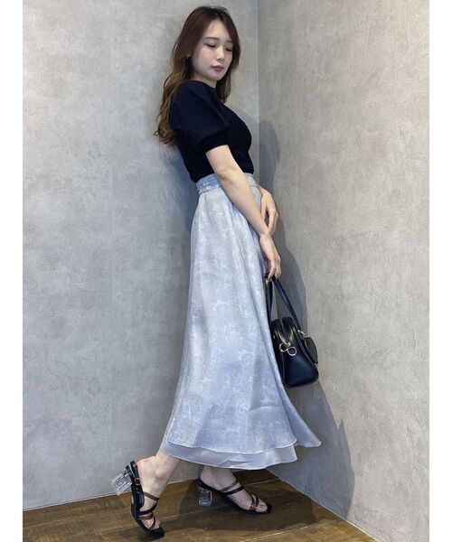 dazzlin（ダズリン）の「シアージャカードイレヘムスカ-ト（スカート・レディース・グレー/ベージュ・SMALL/MEDIUM）」の9枚目の写真