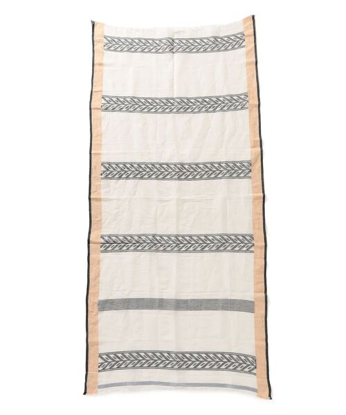 CITRUS(シトラス)の「CITRUS:ジャカードストール80×190◆(ストール/ショール・レディース・ナチュラル/ブルー系・ONE SIZE)」の3枚目の写真