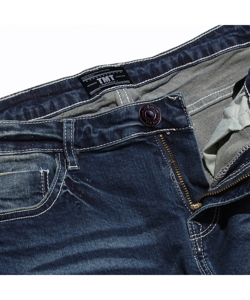 TMT(ティーエムティー)の「HI-STRETCH DENIM 5P SKINNY(VINTAGE)(デニムパンツ・メンズ・インディゴブルー/ライトインディゴブルー・SMALL/MEDIUM/LARGE)」の7枚目の写真
