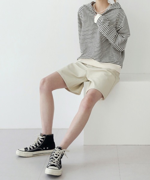 UNE MANSION(ユヌマンション)の「レザーコーティングハーフパンツ(その他パンツ・レディース・ブラック/アイボリー・SMALL/MEDIUM/LARGE)」の21枚目の写真