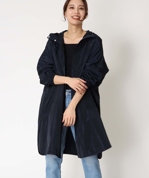 Jines（ジネス）の「エアリーグログラン素材・ポンチョ風マウンテンパーカー（マウンテンパーカー・レディース・ベージュ/ネイビー/カーキ・FREE）」の20枚目の写真