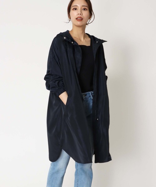 Jines（ジネス）の「エアリーグログラン素材・ポンチョ風マウンテンパーカー（マウンテンパーカー・レディース・ベージュ/ネイビー/カーキ・FREE）」の18枚目の写真