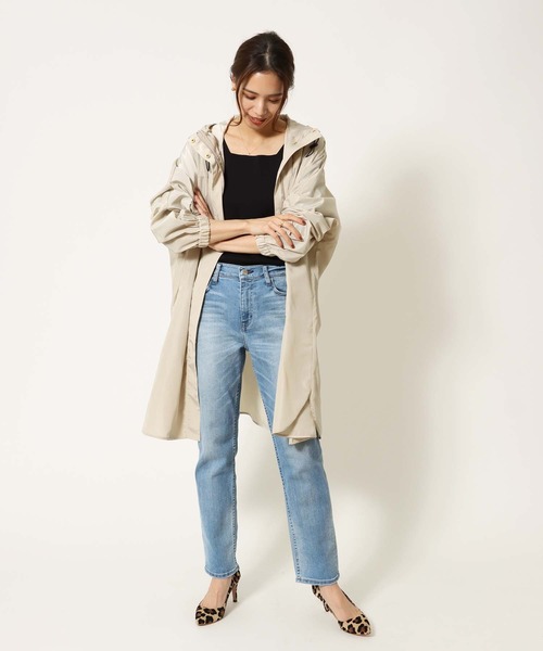 Jines（ジネス）の「エアリーグログラン素材・ポンチョ風マウンテンパーカー（マウンテンパーカー・レディース・ベージュ/ネイビー/カーキ・FREE）」の7枚目の写真