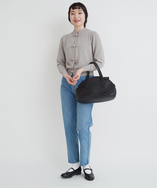 I am I in fact...(アイアムアイインファクト)の「NOODLE 華釦カーディガン(カーディガン/ボレロ・レディース・ホワイト/ブラック/パープル/グレー・FREE)」の7枚目の写真