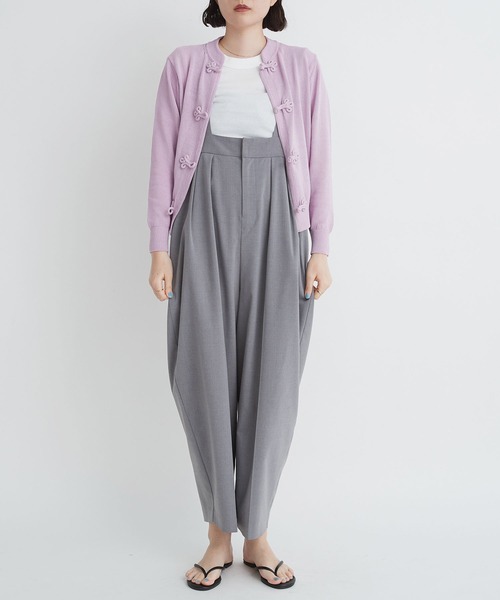 I am I in fact...(アイアムアイインファクト)の「NOODLE 華釦カーディガン(カーディガン/ボレロ・レディース・ホワイト/ブラック/パープル/グレー・FREE)」の21枚目の写真