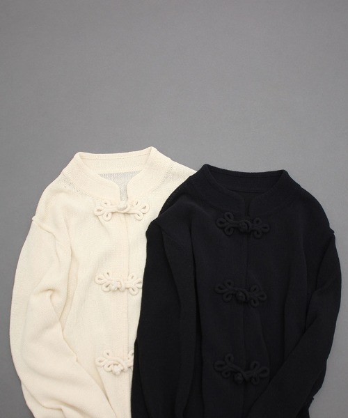 I am I in fact...(アイアムアイインファクト)の「NOODLE 華釦カーディガン(カーディガン/ボレロ・レディース・ホワイト/ブラック/パープル/グレー・FREE)」の17枚目の写真