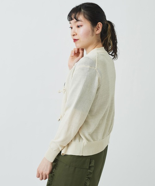 I am I in fact...(アイアムアイインファクト)の「NOODLE 華釦カーディガン(カーディガン/ボレロ・レディース・ホワイト/ブラック/パープル/グレー・FREE)」の9枚目の写真