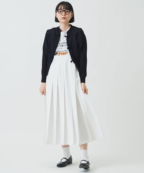 I am I in fact...(アイアムアイインファクト)の「NOODLE 華釦カーディガン(カーディガン/ボレロ・レディース・ホワイト/ブラック/パープル/グレー・FREE)」の12枚目の写真