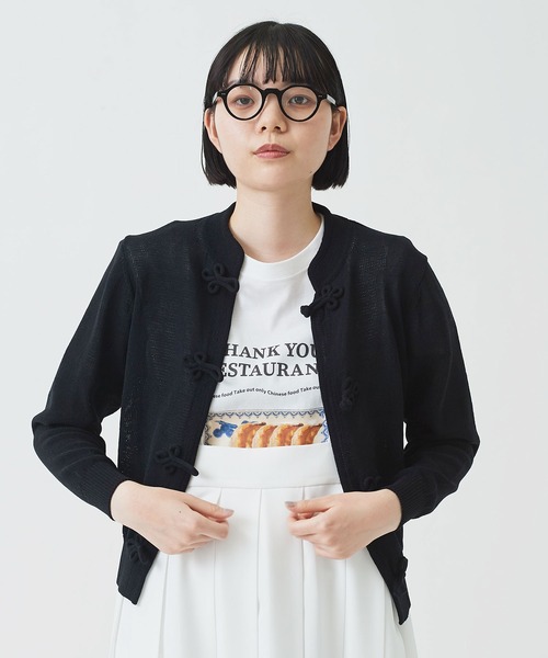 I am I in fact...(アイアムアイインファクト)の「NOODLE 華釦カーディガン(カーディガン/ボレロ・レディース・ホワイト/ブラック/パープル/グレー・FREE)」の18枚目の写真