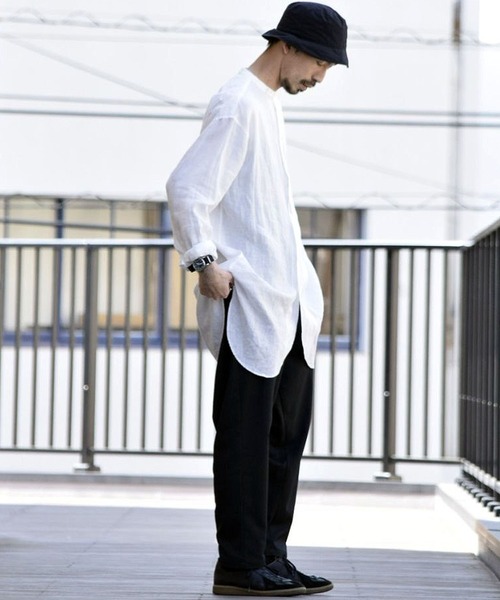 Johnbull Private labo（ジョンブルプライベートラボ）の「チュニックシャツ（シャツ/ブラウス・メンズ・アイボリー/ホワイト・FREE）」の3枚目の写真