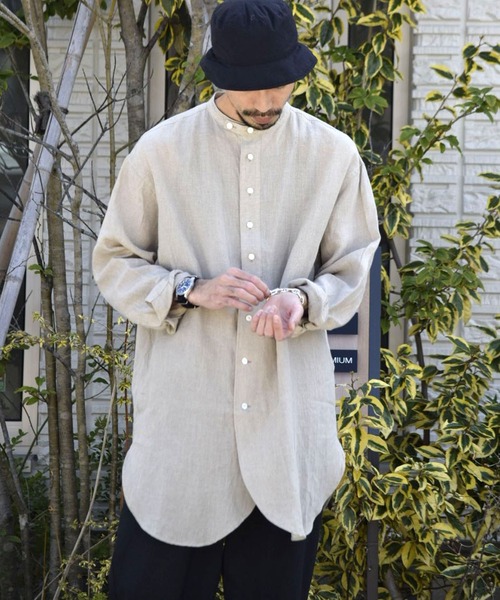 Johnbull Private labo（ジョンブルプライベートラボ）の「チュニックシャツ（シャツ/ブラウス・メンズ・アイボリー/ホワイト・FREE）」の7枚目の写真