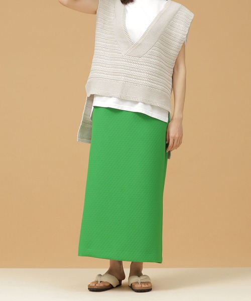 NANO universe(ナノユニバース)の「LB.03/キルトライクペンシルスカート(スカート・レディース・ブラック/ホワイト/グリーン・Ⅱ/Ⅰ)」の17枚目の写真