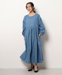 Samansa Mos2 | 前後着デニムワンピース(ワンピース)