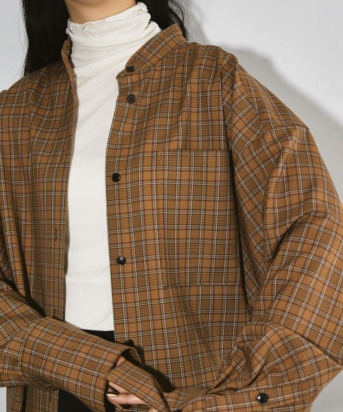 TODAYFUL(トゥデイフル)の「TODAYFUL(トゥデイフル) "Backflare Check Shirts"バックフレアチェックシャツ/12220418(シャツ/ブラウス・レディース・ベージュ・ONE SIZE)」の4枚目の写真