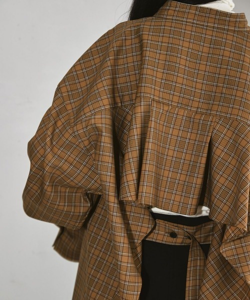 TODAYFUL(トゥデイフル)の「TODAYFUL(トゥデイフル) "Backflare Check Shirts"バックフレアチェックシャツ/12220418(シャツ/ブラウス・レディース・ベージュ・ONE SIZE)」の5枚目の写真