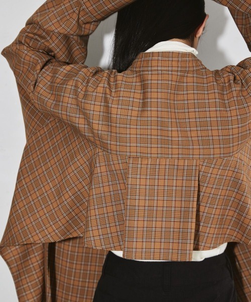 TODAYFUL(トゥデイフル)の「TODAYFUL(トゥデイフル) "Backflare Check Shirts"バックフレアチェックシャツ/12220418(シャツ/ブラウス・レディース・ベージュ・ONE SIZE)」の6枚目の写真