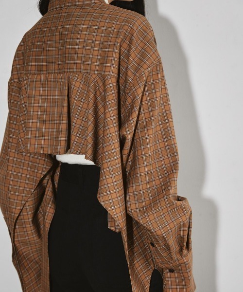TODAYFUL(トゥデイフル)の「TODAYFUL(トゥデイフル) "Backflare Check Shirts"バックフレアチェックシャツ/12220418(シャツ/ブラウス・レディース・ベージュ・ONE SIZE)」の7枚目の写真