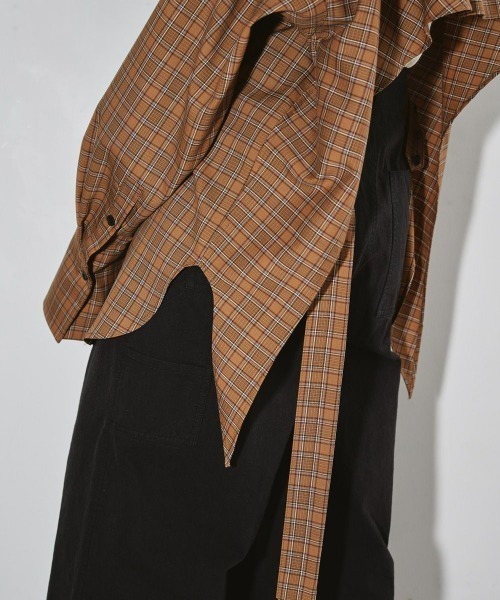 TODAYFUL(トゥデイフル)の「TODAYFUL(トゥデイフル) "Backflare Check Shirts"バックフレアチェックシャツ/12220418(シャツ/ブラウス・レディース・ベージュ・ONE SIZE)」の8枚目の写真