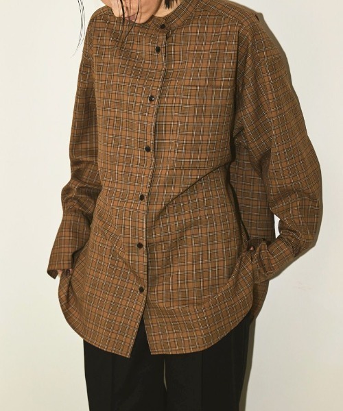 TODAYFUL(トゥデイフル)の「TODAYFUL(トゥデイフル) "Backflare Check Shirts"バックフレアチェックシャツ/12220418(シャツ/ブラウス・レディース・ベージュ・ONE SIZE)」の9枚目の写真