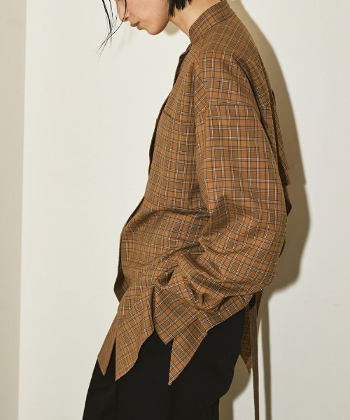 TODAYFUL(トゥデイフル)の「TODAYFUL(トゥデイフル) "Backflare Check Shirts"バックフレアチェックシャツ/12220418(シャツ/ブラウス・レディース・ベージュ・ONE SIZE)」の10枚目の写真