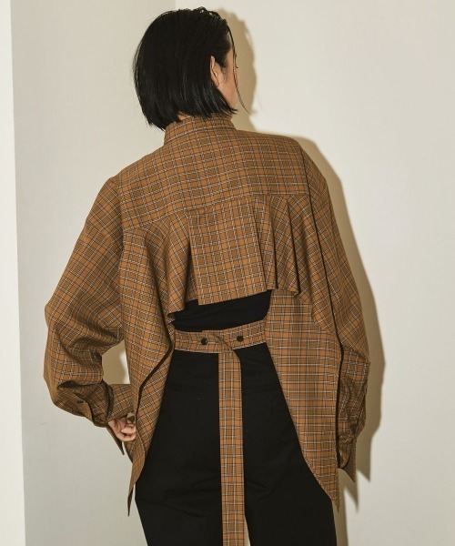 TODAYFUL(トゥデイフル)の「TODAYFUL(トゥデイフル) "Backflare Check Shirts"バックフレアチェックシャツ/12220418(シャツ/ブラウス・レディース・ベージュ・ONE SIZE)」の11枚目の写真
