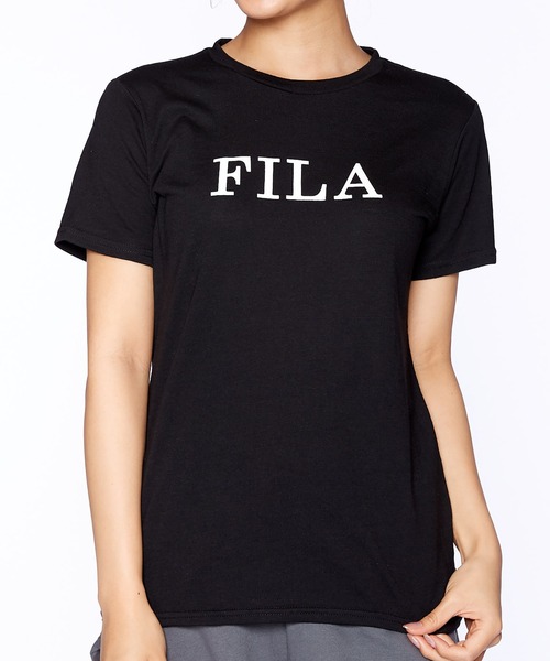 FILA(フィラ)の「FILA/フィラ ブランドロゴ レディース 半袖 Tシャツ(Tシャツ/カットソー・レディース・ブラック/ネイビー/ホワイト・M/L/LL)」の1枚目の写真