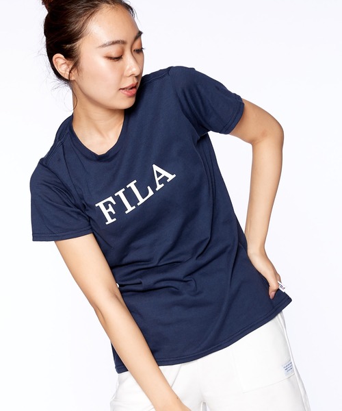 FILA(フィラ)の「FILA/フィラ ブランドロゴ レディース 半袖 Tシャツ(Tシャツ/カットソー・レディース・ブラック/ネイビー/ホワイト・M/L/LL)」の16枚目の写真