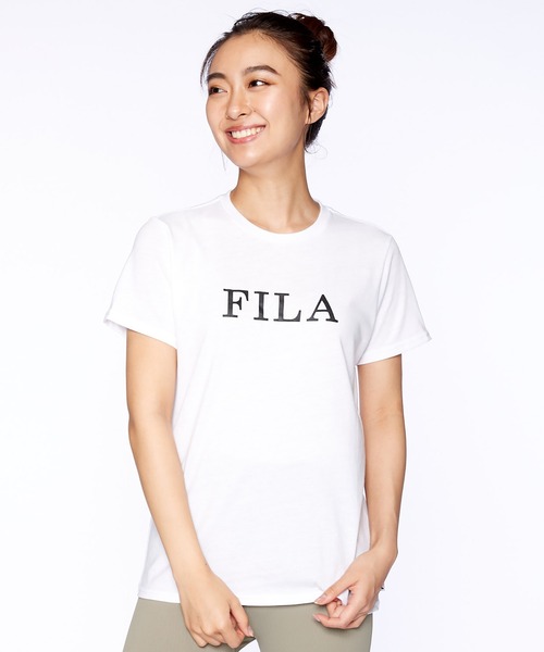 FILA(フィラ)の「FILA/フィラ ブランドロゴ レディース 半袖 Tシャツ(Tシャツ/カットソー・レディース・ブラック/ネイビー/ホワイト・M/L/LL)」の7枚目の写真