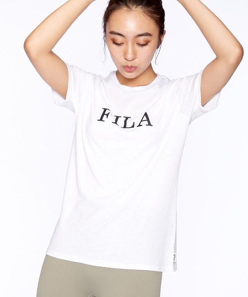 FILA(フィラ)の「FILA/フィラ ブランドロゴ レディース 半袖 Tシャツ(Tシャツ/カットソー・レディース・ブラック/ネイビー/ホワイト・M/L/LL)」の17枚目の写真