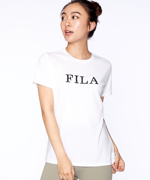FILA(フィラ)の「FILA/フィラ ブランドロゴ レディース 半袖 Tシャツ(Tシャツ/カットソー・レディース・ブラック/ネイビー/ホワイト・M/L/LL)」の22枚目の写真