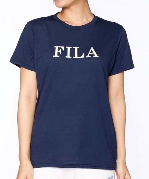FILA(フィラ)の「FILA/フィラ ブランドロゴ レディース 半袖 Tシャツ(Tシャツ/カットソー・レディース・ブラック/ネイビー/ホワイト・M/L/LL)」の21枚目の写真