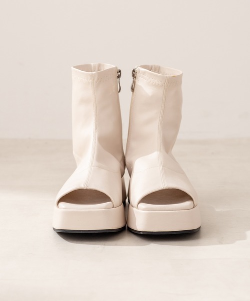 OLIVE des OLIVE(オリーブデオリーブ)の「ストレッチブーツサンダル(ブーツ・レディース・オフホワイト/ブラック/ダークブラウン・SMALL/MEDIUM/LARGE)」の7枚目の写真