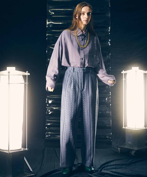 MAISON SPECIAL（メゾンスペシャル）の「《ユニセックスアイテム》シアープライムオーバーレギュラーシャツ 【MAISON SPECIAL/メゾンスペシャル】（シャツ/ブラウス・メンズ・チャコールグレー/ブラック/イエロー/オレンジ/ブルー・1/2/0）」の6枚目の写真