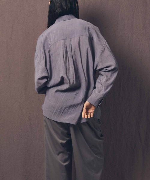 MAISON SPECIAL（メゾンスペシャル）の「《ユニセックスアイテム》シアープライムオーバーレギュラーシャツ 【MAISON SPECIAL/メゾンスペシャル】（シャツ/ブラウス・メンズ・チャコールグレー/ブラック/イエロー/オレンジ/ブルー・1/2/0）」の12枚目の写真