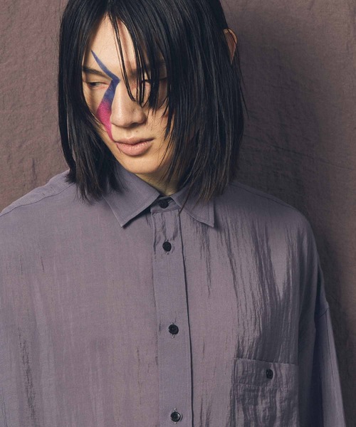 MAISON SPECIAL（メゾンスペシャル）の「《ユニセックスアイテム》シアープライムオーバーレギュラーシャツ 【MAISON SPECIAL/メゾンスペシャル】（シャツ/ブラウス・メンズ・チャコールグレー/ブラック/イエロー/オレンジ/ブルー・1/2/0）」の13枚目の写真