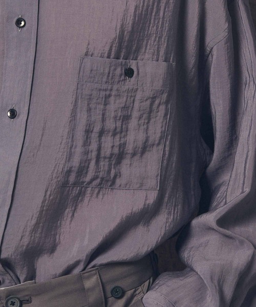 MAISON SPECIAL（メゾンスペシャル）の「《ユニセックスアイテム》シアープライムオーバーレギュラーシャツ 【MAISON SPECIAL/メゾンスペシャル】（シャツ/ブラウス・メンズ・チャコールグレー/ブラック/イエロー/オレンジ/ブルー・1/2/0）」の14枚目の写真