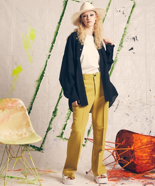 MAISON SPECIAL（メゾンスペシャル）の「《ユニセックスアイテム》シアープライムオーバーレギュラーシャツ 【MAISON SPECIAL/メゾンスペシャル】（シャツ/ブラウス・メンズ・チャコールグレー/ブラック/イエロー/オレンジ/ブルー・1/2/0）」の16枚目の写真