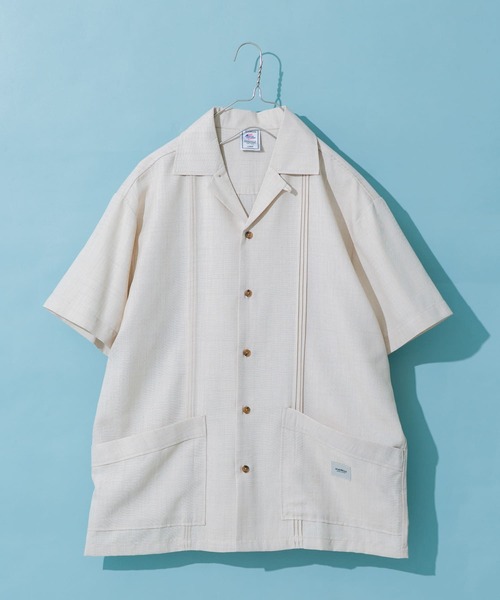JEMORGAN(ジェーイーモーガン)の「『別注』JEMORGAN×Sonny Label テックリネンキューバシャツ(シャツ/ブラウス・メンズ・ナチュラル/カーキ/ブラック・MEDIUM/LARGE)」の1枚目の写真
