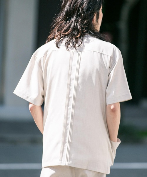 JEMORGAN(ジェーイーモーガン)の「『別注』JEMORGAN×Sonny Label テックリネンキューバシャツ(シャツ/ブラウス・メンズ・ナチュラル/カーキ/ブラック・MEDIUM/LARGE)」の6枚目の写真