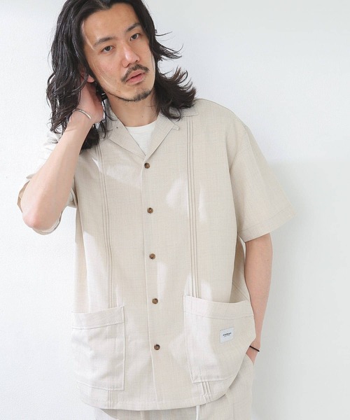 JEMORGAN(ジェーイーモーガン)の「『別注』JEMORGAN×Sonny Label テックリネンキューバシャツ(シャツ/ブラウス・メンズ・ナチュラル/カーキ/ブラック・MEDIUM/LARGE)」の9枚目の写真