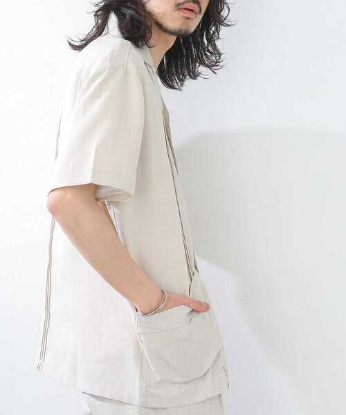 JEMORGAN(ジェーイーモーガン)の「『別注』JEMORGAN×Sonny Label テックリネンキューバシャツ(シャツ/ブラウス・メンズ・ナチュラル/カーキ/ブラック・MEDIUM/LARGE)」の10枚目の写真