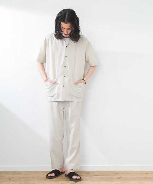 JEMORGAN(ジェーイーモーガン)の「『別注』JEMORGAN×Sonny Label テックリネンキューバシャツ(シャツ/ブラウス・メンズ・ナチュラル/カーキ/ブラック・MEDIUM/LARGE)」の11枚目の写真