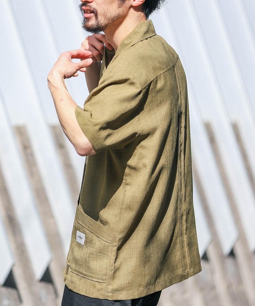 JEMORGAN(ジェーイーモーガン)の「『別注』JEMORGAN×Sonny Label テックリネンキューバシャツ(シャツ/ブラウス・メンズ・ナチュラル/カーキ/ブラック・MEDIUM/LARGE)」の12枚目の写真