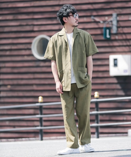 JEMORGAN(ジェーイーモーガン)の「『別注』JEMORGAN×Sonny Label テックリネンキューバシャツ(シャツ/ブラウス・メンズ・ナチュラル/カーキ/ブラック・MEDIUM/LARGE)」の16枚目の写真