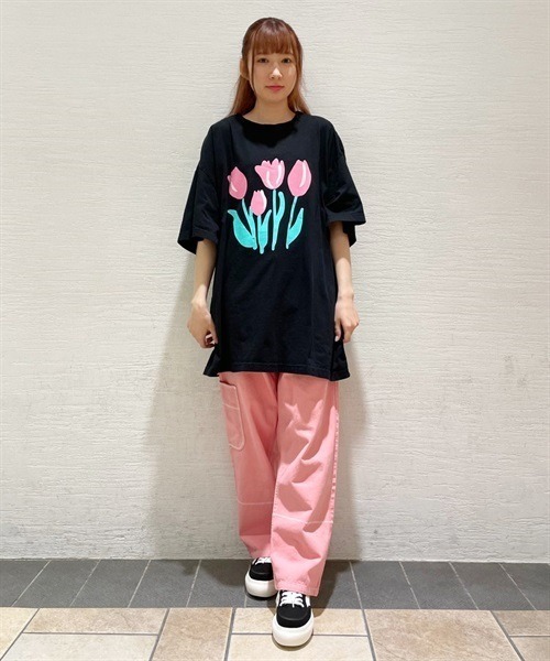 Candy Stripper（キャンディストリッパー）の「CHULIP BIG Tシャツ（Tシャツ/カットソー・レディース・ピンク/グリーン/ブラック・2）」の4枚目の写真