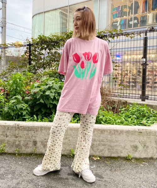 Candy Stripper（キャンディストリッパー）の「CHULIP BIG Tシャツ（Tシャツ/カットソー・レディース・ピンク/グリーン/ブラック・2）」の6枚目の写真