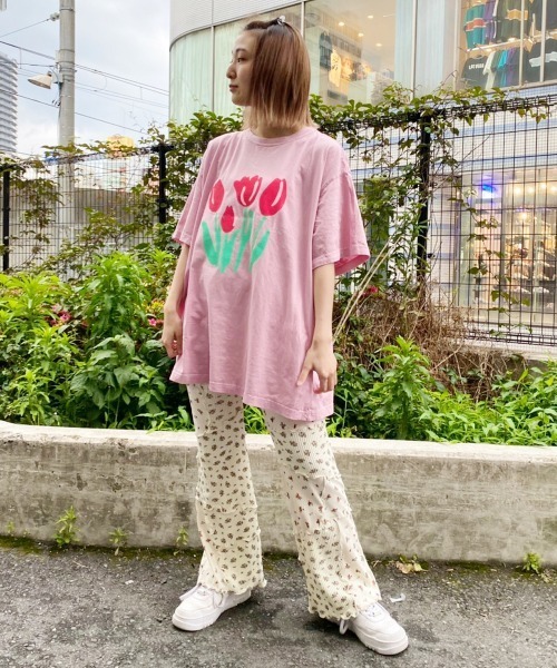 Candy Stripper（キャンディストリッパー）の「CHULIP BIG Tシャツ（Tシャツ/カットソー・レディース・ピンク/グリーン/ブラック・2）」の7枚目の写真