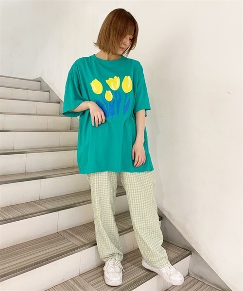 Candy Stripper（キャンディストリッパー）の「CHULIP BIG Tシャツ（Tシャツ/カットソー・レディース・ピンク/グリーン/ブラック・2）」の12枚目の写真