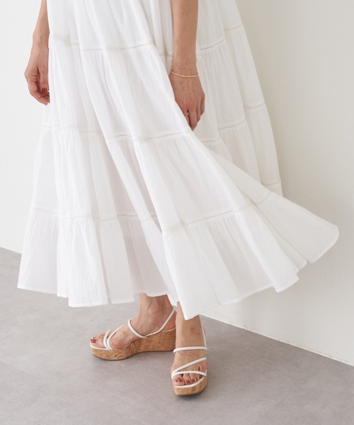 BEARDSLEY（ビアズリー）の「《LIVETART》シャドーストライプティアードワンピース（ワンピース・レディース・ホワイト/ブラック/アイボリー・FREE）」の22枚目の写真